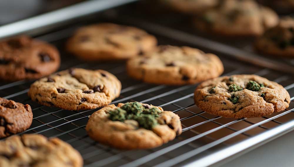 Infusing butter is essential in how do you process cannabis to put in cookies—this photo shows the stovetop method in action.